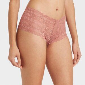 NEW Women's All Over Lace Cheeky Underwear - Auden Mauve XS